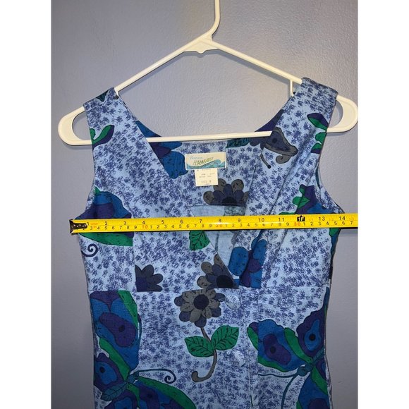 Vintage 70s Penneys Hawaii Women’s Floral Button Front Floral Maxi Dress Size 8 - Picture 9 of 11